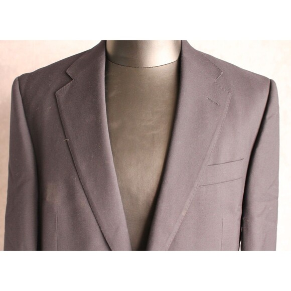 Aquascutum Men's Gold Button Sport Coat Size 42R 100% Wool Navy Blue - Picture 2 of 10